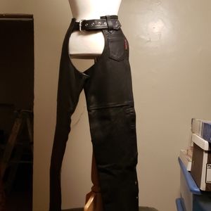 EUC Hot Leather Motorcycle Chaps